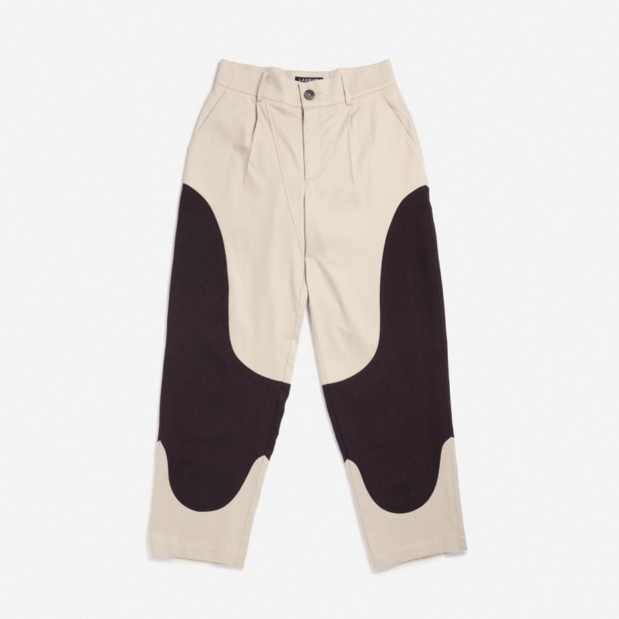 Clothing Labrum London | Oatmeal Panelled Trouser