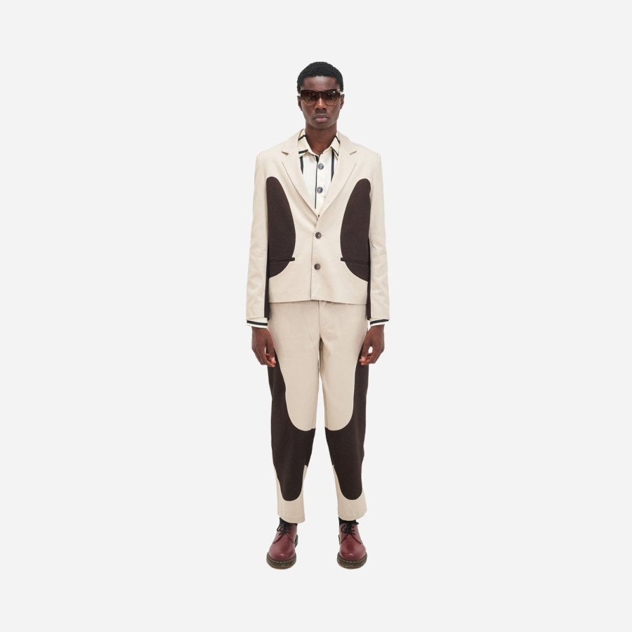 Clothing Labrum London | Oatmeal Panelled Trouser