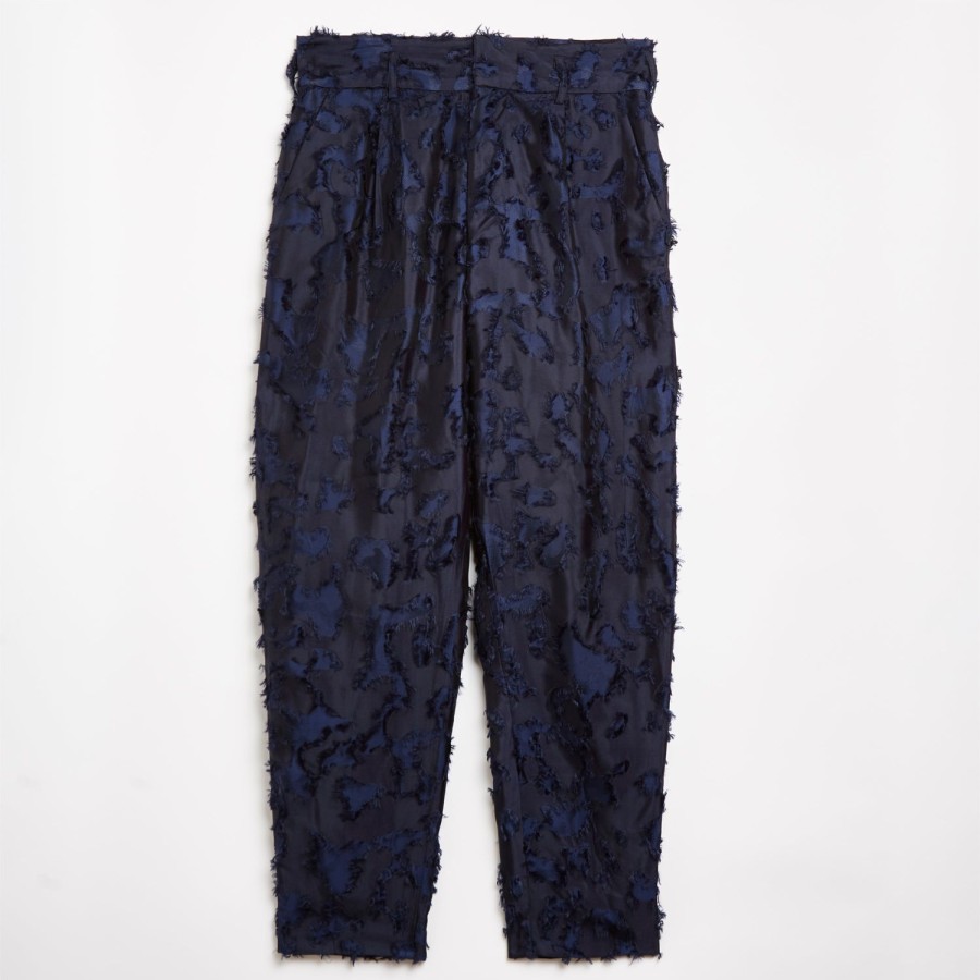 Clothing Labrum London | Royal Blue Textured Camo Trouser