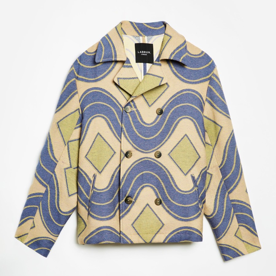 Clothing Labrum London | Woven Patterned Shape Peacoat