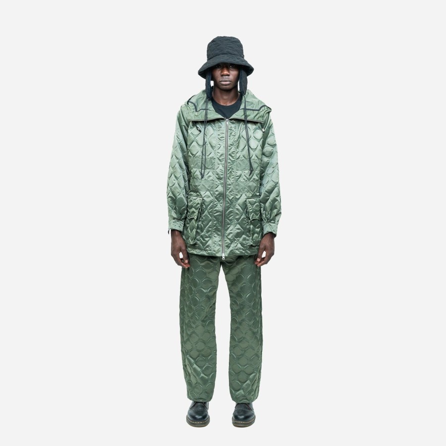 Clothing Labrum London | Sage Embossed Circle Parka Coat