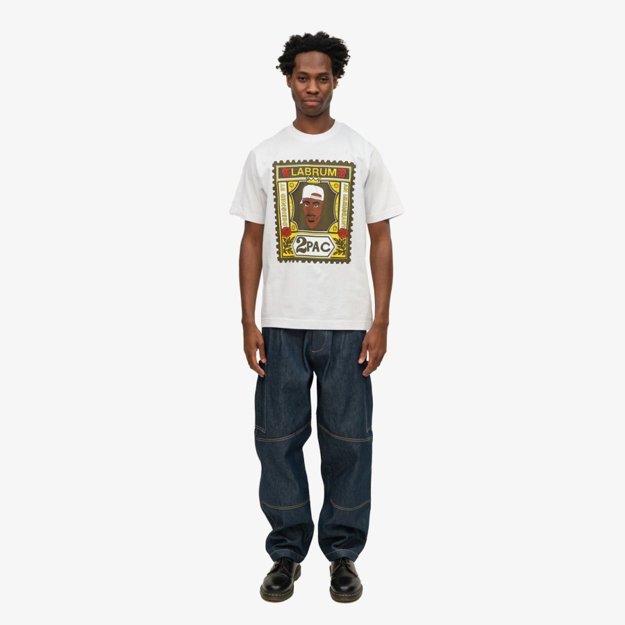 Clothing Labrum London | Labrum X Tupac White Stamp T-Shirt