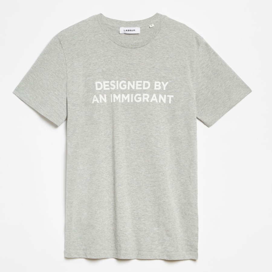 Clothing Labrum London | Grey Designed By An Immigrant T-Shirt