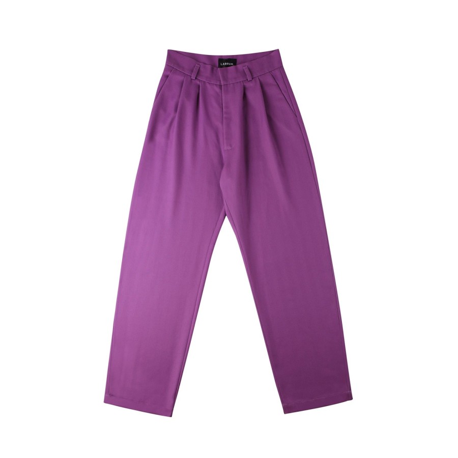 Clothing Labrum London | Purple Pleat Tailored Trousers