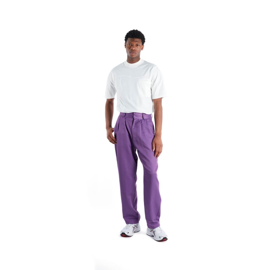 Clothing Labrum London | Purple Pleat Tailored Trousers