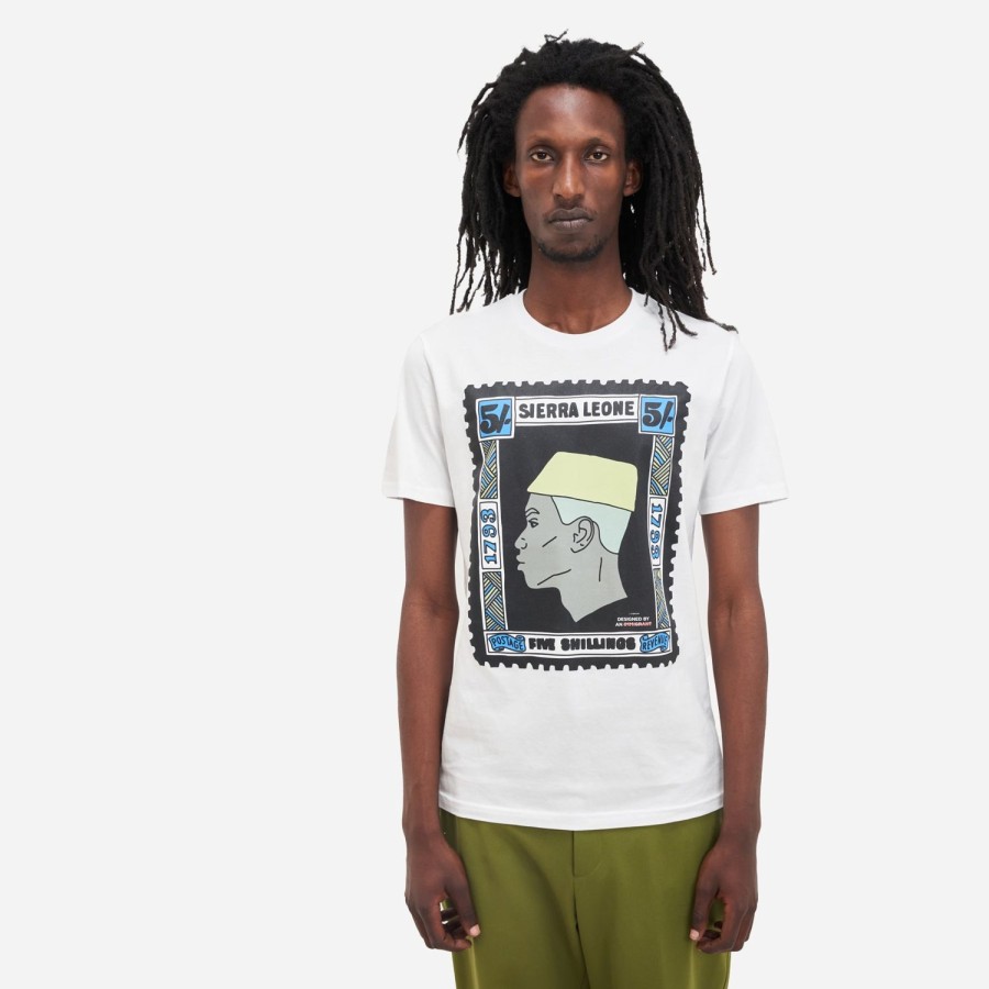 Clothing Labrum London | White Sierra Leone Postal Stamp T-Shirt