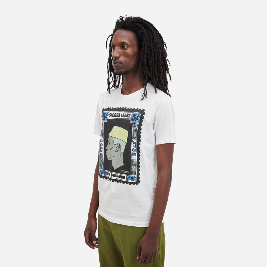 Clothing Labrum London | White Sierra Leone Postal Stamp T-Shirt