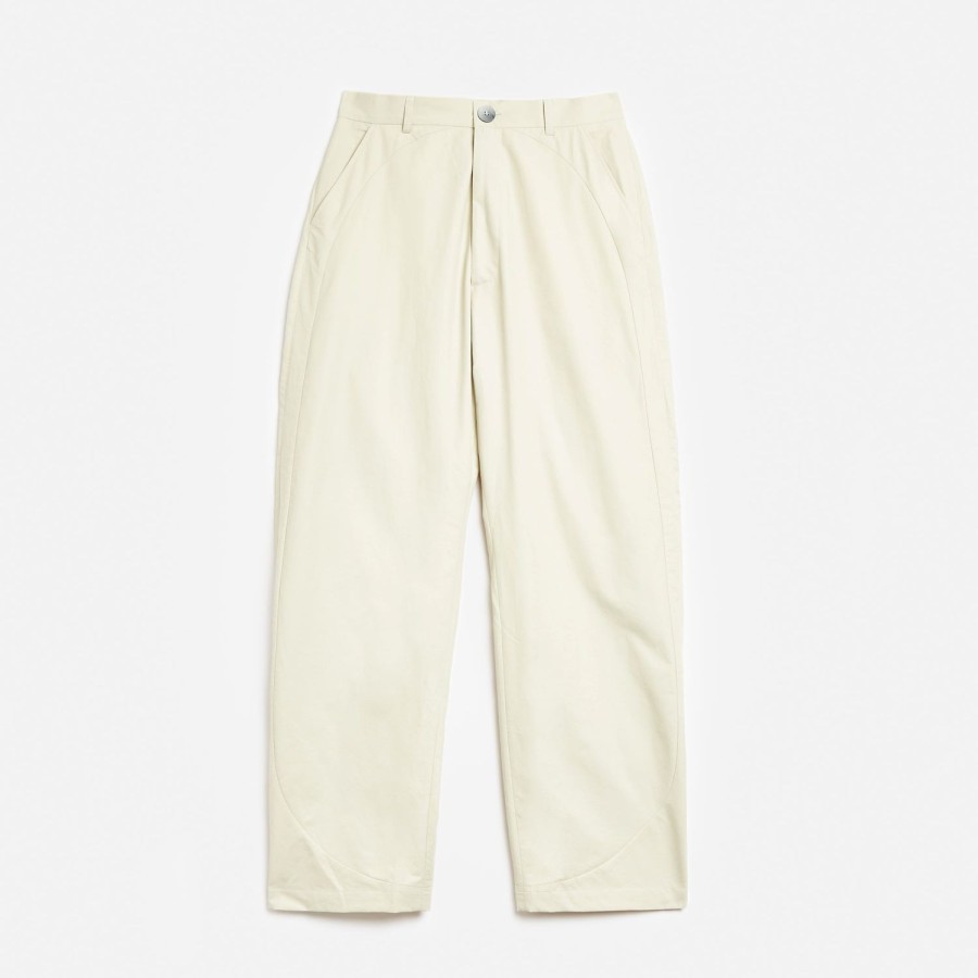 Clothing Labrum London | Off White Curved Panelled Trousers