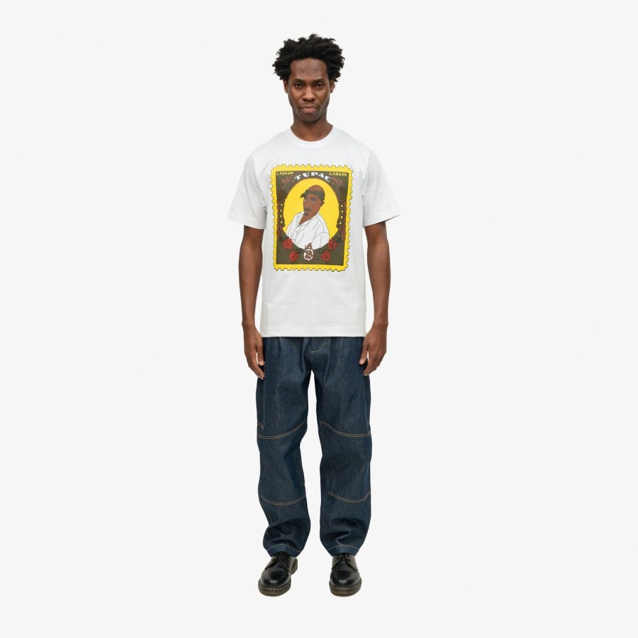 Clothing Labrum London | Labrum X Tupac White Stamp T-Shirt