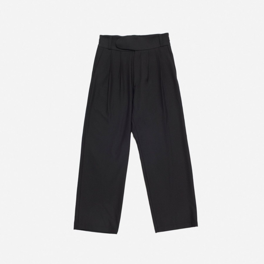 Clothing Labrum London | Black Cotton Tree Trouser