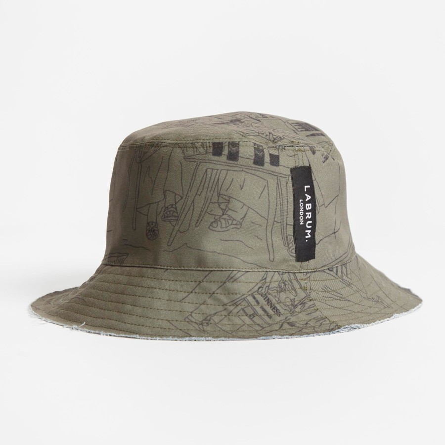 Accessories Labrum London | Khaki Labrum X Guinness Bucket Hat