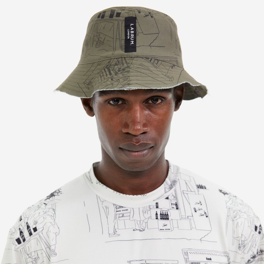 Accessories Labrum London | Khaki Labrum X Guinness Bucket Hat