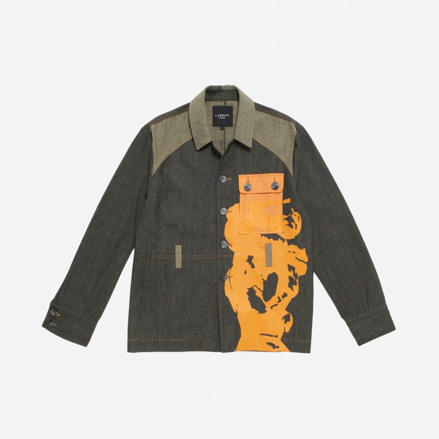 Clothing Labrum London | Nomoli Denim Chore Style Screen Printed Jacket