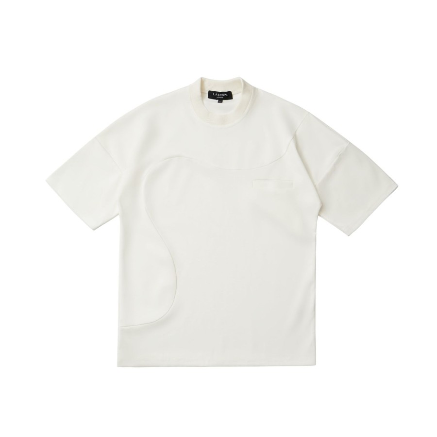 Clothing Labrum London | White Curved T-Shirt