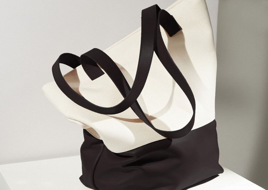 Accessories Labrum London | Labrum X Nosakhari Canvas Tote Ecru/Black