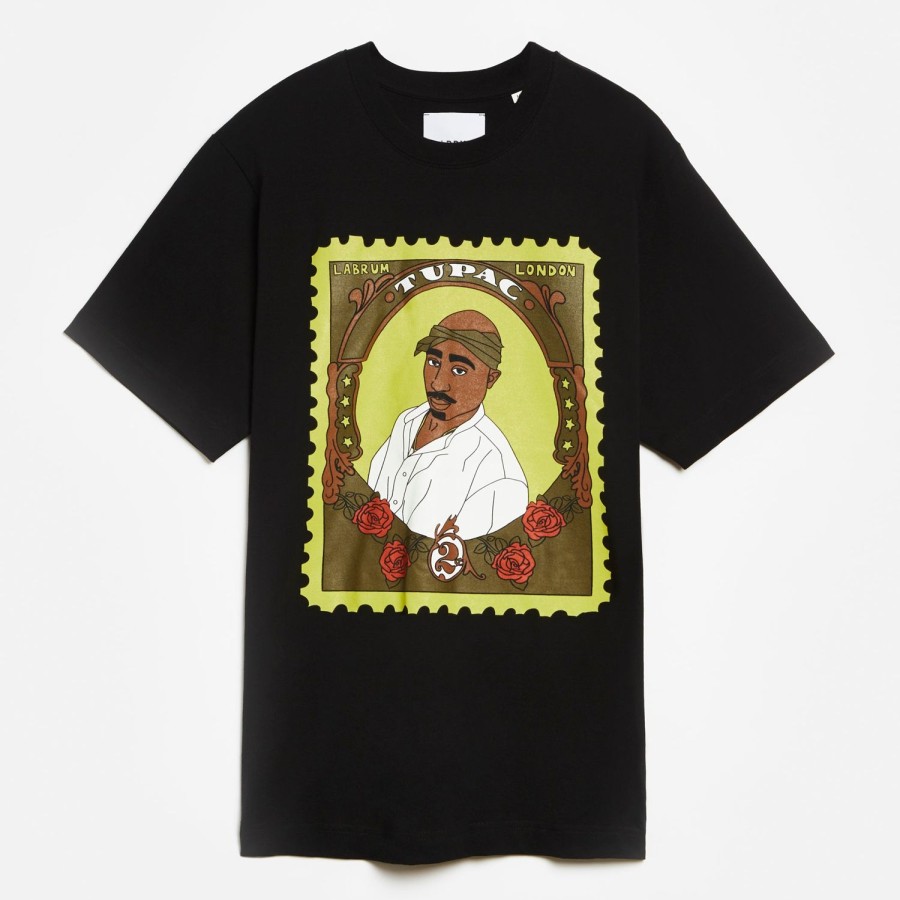 Clothing Labrum London | Labrum X Tupac Black Stamp T-Shirt